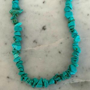 Imitation turquoise necklace 16-18”